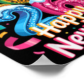 Happy New Year 2026 Snowman Colorful Celebration G Poster (Ecke)
