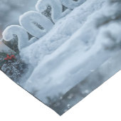 happy new year 2026 snowy pine table kurzer tischläufer (Ecke)