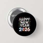Happy New Year 2026 Sparkle Shirt For Women Button (Vorne & Hinten)