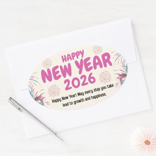 Happy New Year 2026 Sticker (Umschlag)