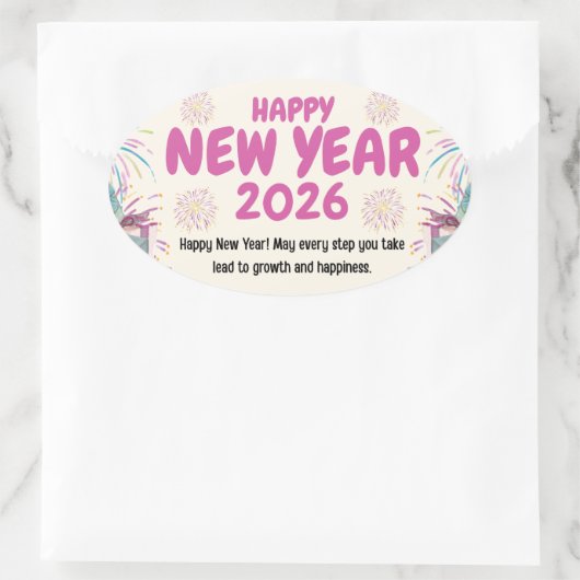 Happy New Year 2026 Sticker (Tasche)