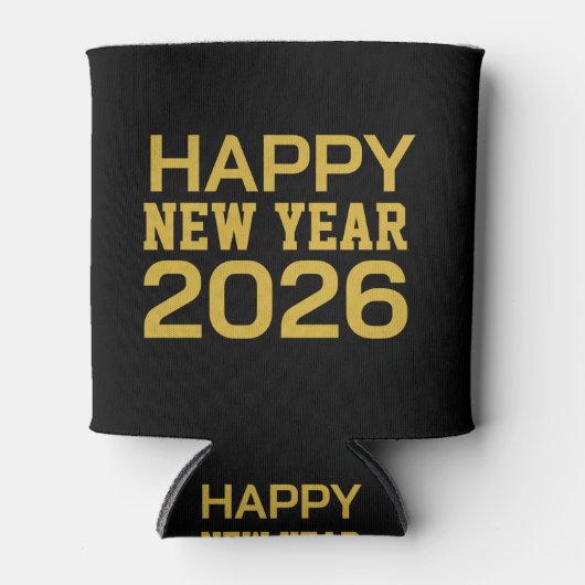 Happy New Year 2026 T-Shirt Dosenkühler (Vorderseite)