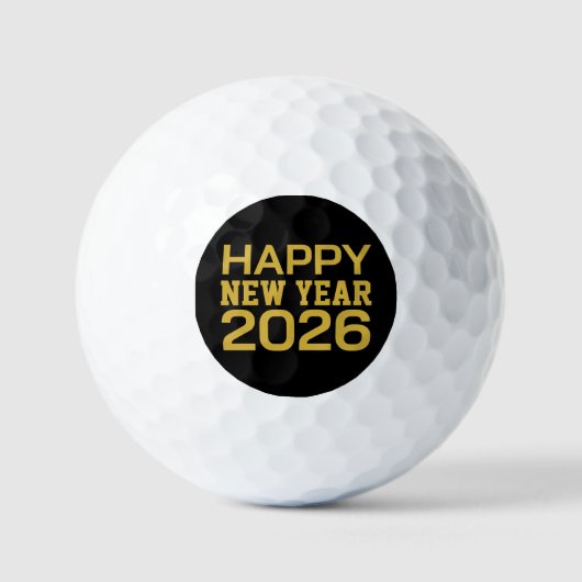 Happy New Year 2026 T-Shirt Golfball (Vorderseite)