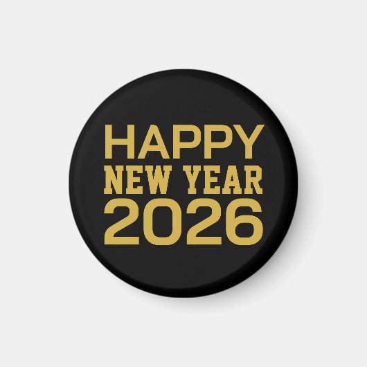 Happy New Year 2026 T-Shirt Magnet (Vorne)