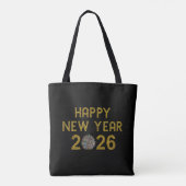 Happy New Year 2026 Tasche (Rückseite)