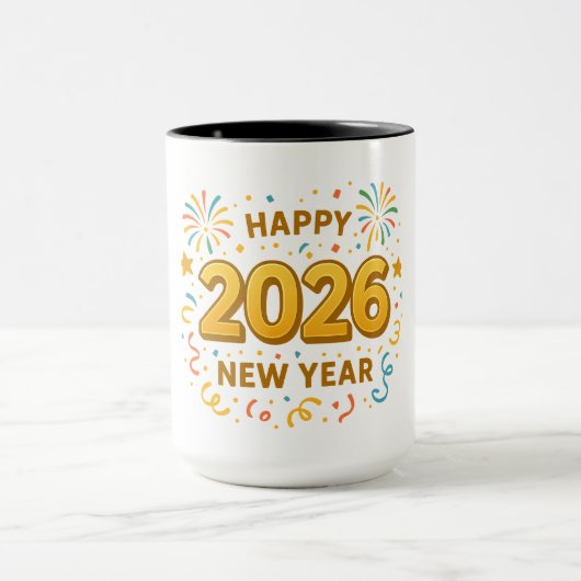 Happy New Year 2026 Tasse (Zentrum)