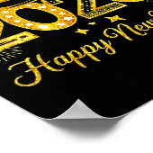 Happy New Year 2026 Top Hat Balloons Party New Yea Poster (Ecke)