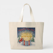 Happy New Year 2026 Tote Bag – Festive Fireworks Jumbo Stoffbeutel (Rückseite)