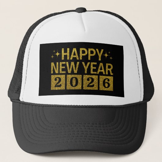 Happy New Year 2026 Truckerkappe (Vorderseite)