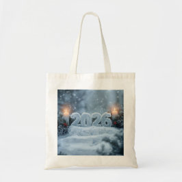 happy new year 2026 winter calm totebag tragetasche
