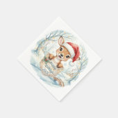 Happy New Year 2026 with cute Deer Serviette (Ecke)