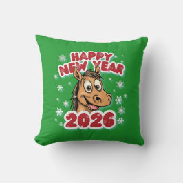 Happy New Year 2026: Year of the Horse Mascot Kissen