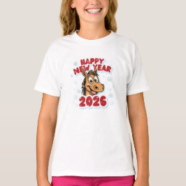Happy New Year 2026: Year of the Horse Mascot T-Shirt