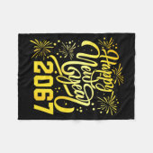 Happy New Year 2067 Funny 67 Six Seven Meme New Ye Fleecedecke (Vorderseite (Horizontal))