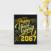 Happy New Year 2067 Funny 67 Six Seven Meme New Ye Karte (Gelbe Blume)
