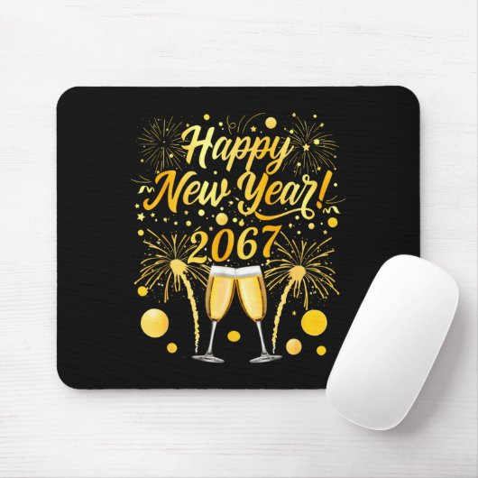 Happy New Year 2067 Funny 67 Six Seven Meme New Ye Mousepad (Mit Mouse)