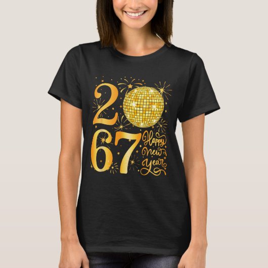 Happy New Year 2067 Funny 67 Six Seven Meme New Ye T-Shirt (Vorderseite)