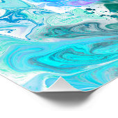 Happy New Year 20XX Abstrakt Marble Glossy Poster (Ecke)