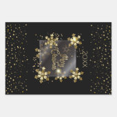 Happy New Year 20XX & Gold Weihnachten Luxus Geschenkpapier Set (Vorderseite)