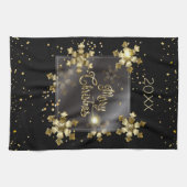 Happy New Year 20XX & Gold Weihnachten Luxus Geschirrtuch (Horizontal)