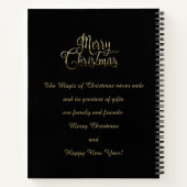 Happy New Year 20XX & Gold Weihnachten Luxus Notizblock (Rückseite)