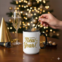Happy New Year 20XX Große Combo-Tasse mit 15 oz