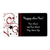 Happy New Year Address Labels (Vorne)
