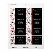 Happy New Year Address Labels (Vorne)