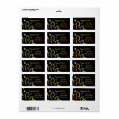 Happy New Year Address Labels Adressaufkleber (Vorne)
