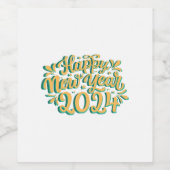 Happy New Year and a shiny 2024 Weinetikett (Einzelnes Label)