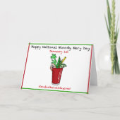 Happy New Year and Bloody Mary Day Recipe Card Karte (Vorderseite)