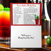Happy New Year and Bloody Mary Day Recipe Card Karte