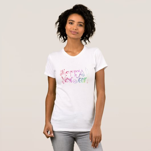 Happy New Year artistic Handling T-Shirt (Vorne ganz)