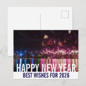 Happy New Year Australia Perth Fireworks Foto Postkarte (Vorne/Hinten)