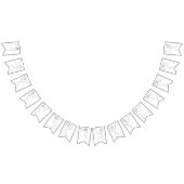 Happy New Year B&W Handgezeichnete Tanzkönigin Wimpelkette (Alle)