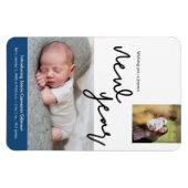 Happy New Year Baby Birth Ankündigung Magnet (Horizontal)