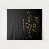 Happy New Year Backdrop Tapestry Wandteppich (Vorderseite (Horizontal))