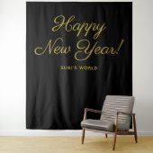 Happy New Year Backdrop Tapestry Wandteppich (Beispiel)