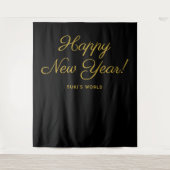 Happy New Year Backdrop Tapestry Wandteppich (Vorderseite)