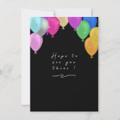 Happy New Year Balloon Einladung (Rückseite)