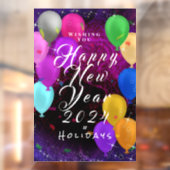 Happy New Year Balloon Fensteraufkleber (Blatt 2)