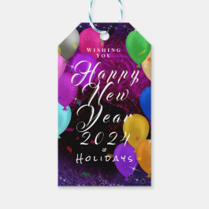 Happy New Year Balloon Geschenkanhänger