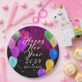 Happy New Year Balloon Pappteller (Party)