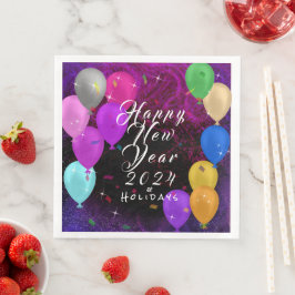 Happy New Year Balloon Serviette