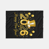 Happy New Year Balloons Party 2026 Together Family Fleecedecke (Vorderseite (Horizontal))