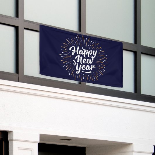 Happy New Year Banner (Äußeres Gebäude)