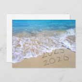 Happy New Year Beach Postkarte (Vorne/Hinten)