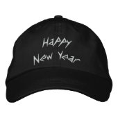 Happy New Year bestickte Cap Baseballkappe (Vorderseite)