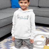 Happy New Year between Kittens Balanced on a Yarn Hoodie