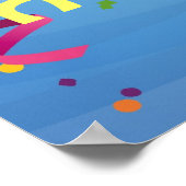 Happy New Year & Birthday Confetti Banner Poster (Ecke)